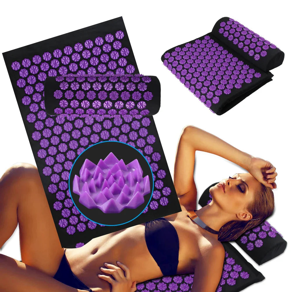 Acupressure Yoga Mat Kuznetsov Applicator Cushion with Spikes