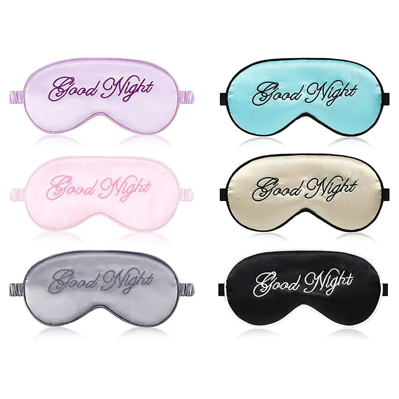 Embroidered Silk Sleep Mask with Adjustable Ventilation